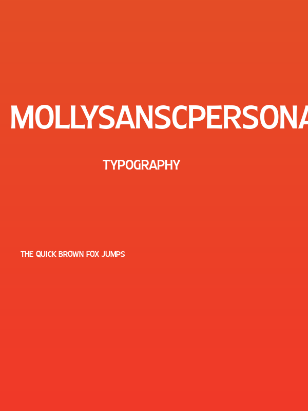 MollySansCPERSONAL-Medium Poster
