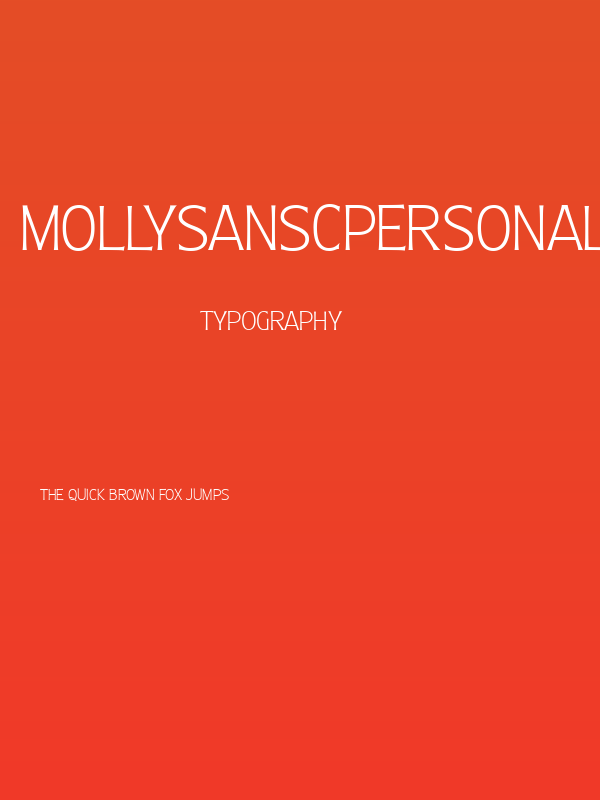 MollySansCPERSONAL-Thin Poster