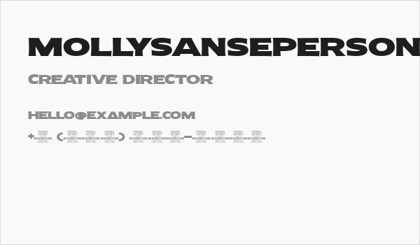 MollySansEPERSONAL-Black Business Card
