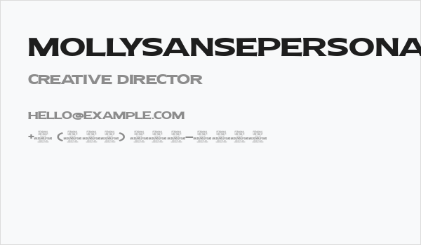 MollySansEPERSONAL-Bold Business Card