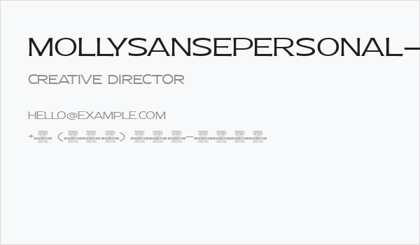 MollySansEPERSONAL-Light Business Card