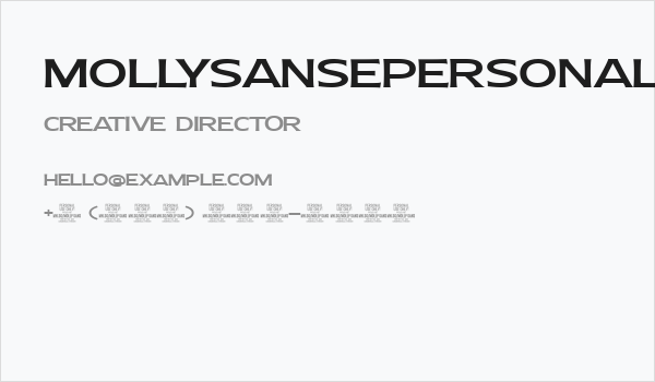 MollySansEPERSONAL-Medium Business Card