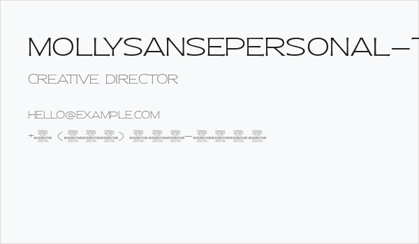 MollySansEPERSONAL-Thin Business Card