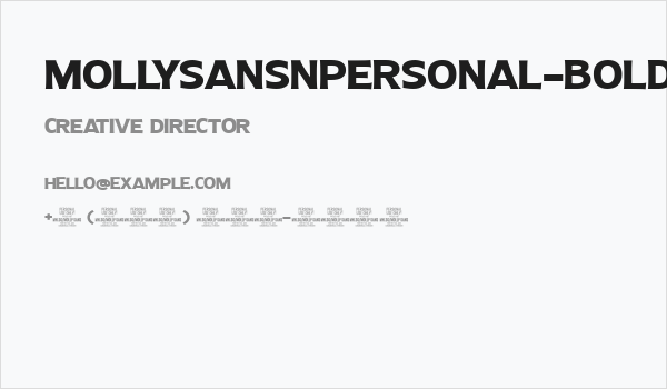 MollySansNPERSONAL-Bold Business Card