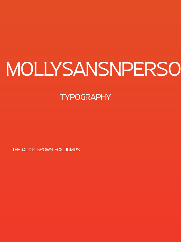 MollySansNPERSONAL-Light Poster