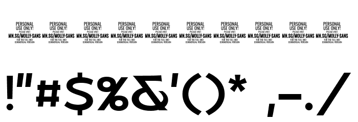 MollySansNPERSONAL-Medium Font OTHER CHARS
