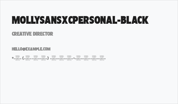 MollySansXCPERSONAL-Black Business Card