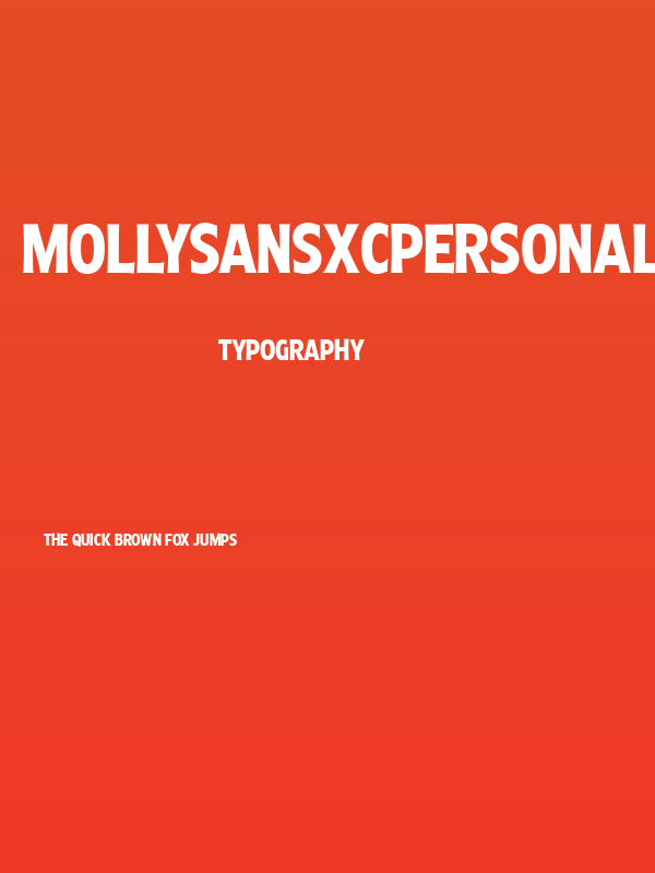 MollySansXCPERSONAL-Bold Poster