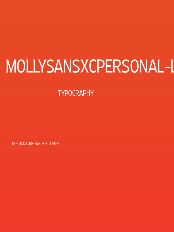 MollySansXCPERSONAL-Light Poster
