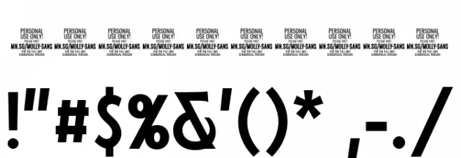 MollySansXCPERSONAL-Medium Font OTHER CHARS