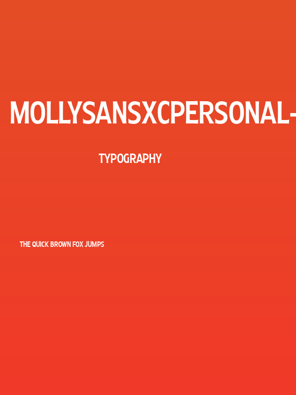 MollySansXCPERSONAL-Medium Poster