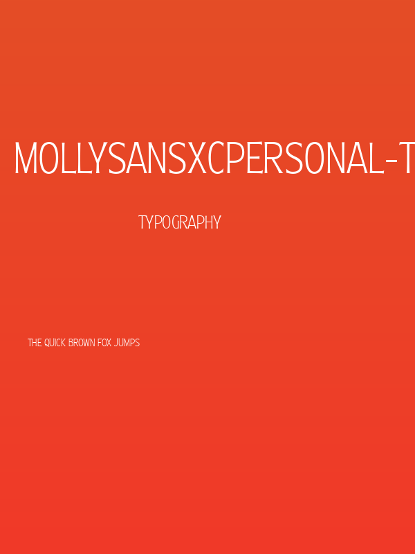 MollySansXCPERSONAL-Thin Poster