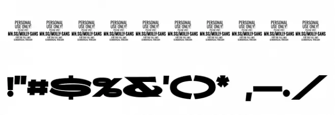 MollySansXEPERSONAL-Black Font OTHER CHARS