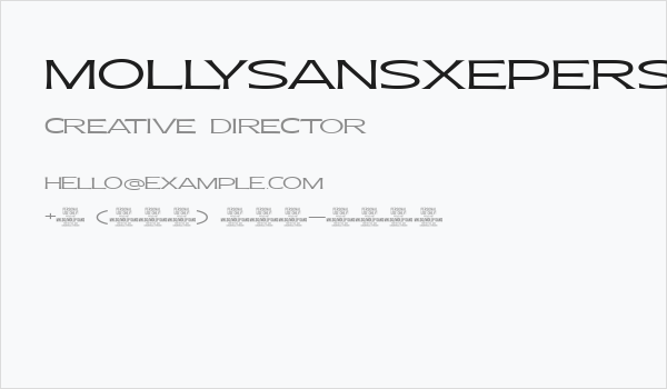 MollySansXEPERSONAL-Light Business Card