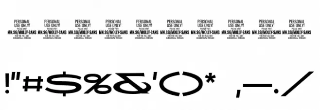 MollySansXEPERSONAL-Medium Font OTHER CHARS