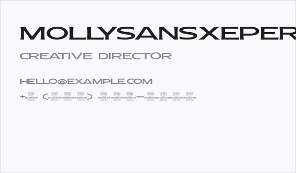MollySansXEPERSONAL-Medium Business Card