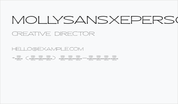 MollySansXEPERSONAL-Thin Business Card