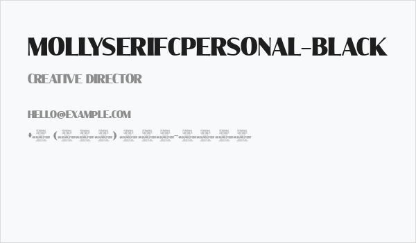 MollySerifCPERSONAL-Black Business Card