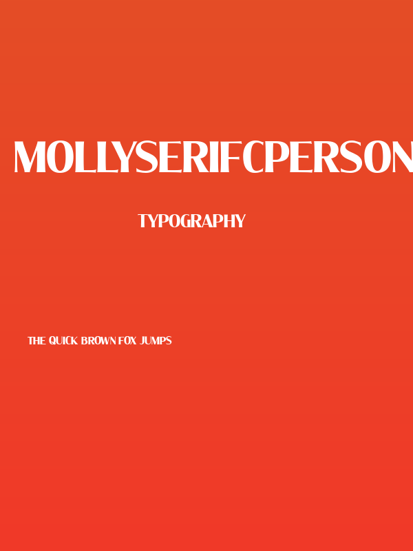 MollySerifCPERSONAL-Bold Poster