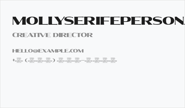 MollySerifEPERSONAL-Black Business Card