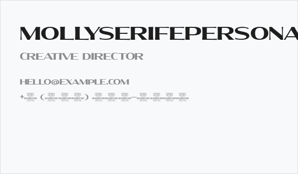 MollySerifEPERSONAL-Bold Business Card