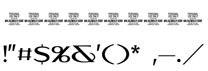 MollySerifEPERSONAL-Medium Font OTHER CHARS
