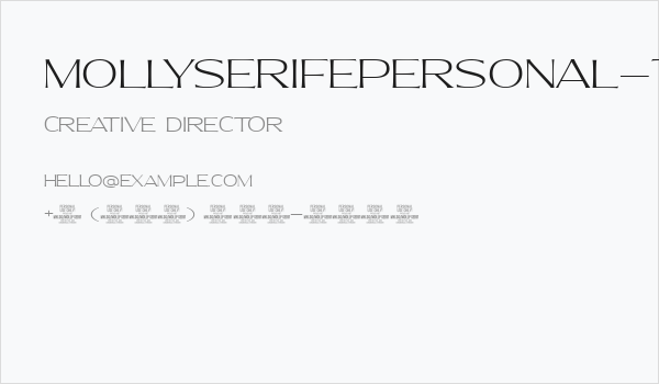 MollySerifEPERSONAL-Thin Business Card