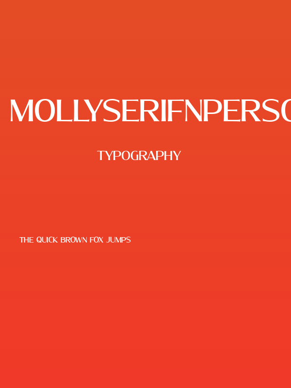MollySerifNPERSONAL-Medium Poster