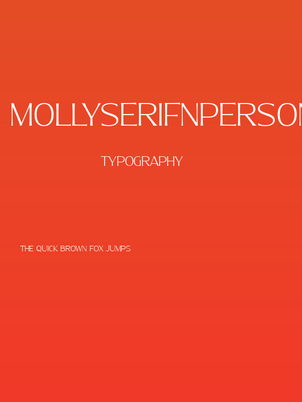 MollySerifNPERSONAL-Thin Poster