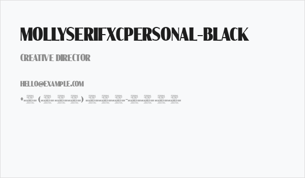 MollySerifXCPERSONAL-Black Business Card