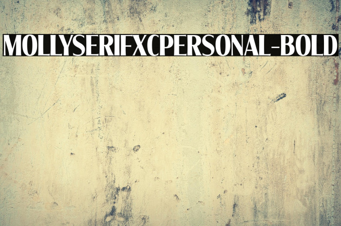MollySerifXCPERSONAL-Bold Example 1