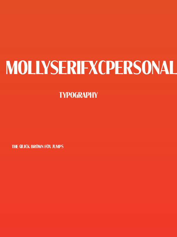 MollySerifXCPERSONAL-Bold Poster