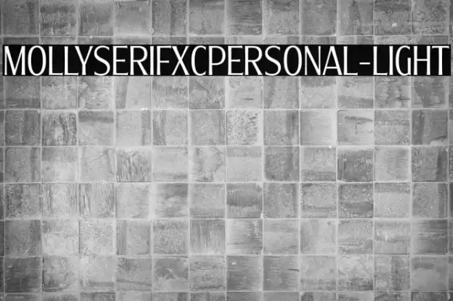 MollySerifXCPERSONAL-Light Font examples