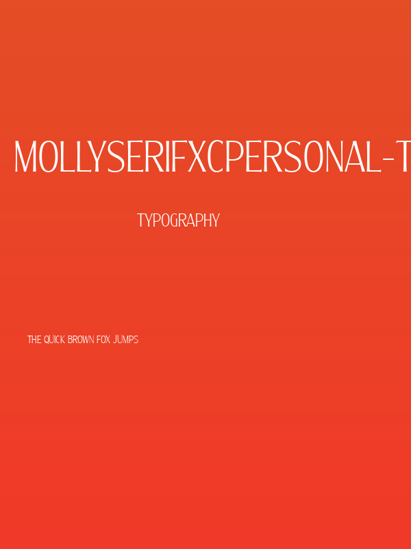 MollySerifXCPERSONAL-Thin Poster