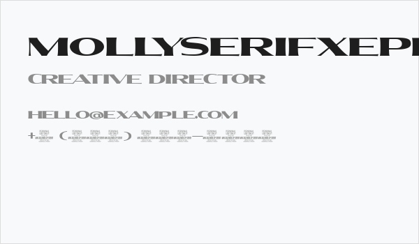 MollySerifXEPERSONAL-Black Business Card
