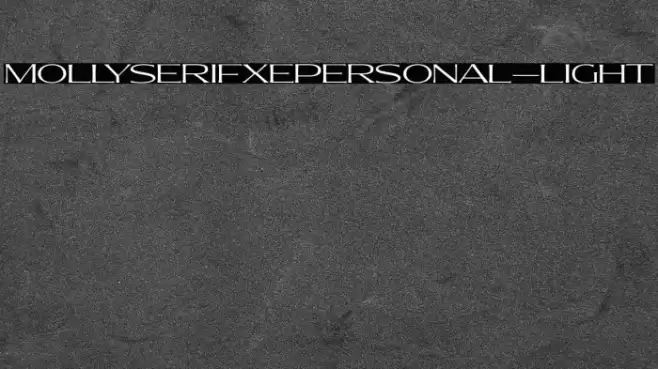 MollySerifXEPERSONAL-Light Font examples