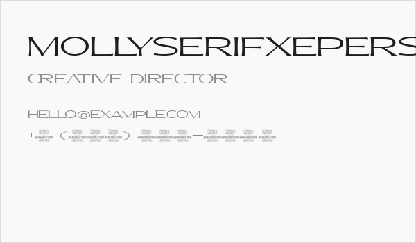 MollySerifXEPERSONAL-Light Business Card