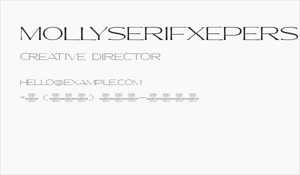 MollySerifXEPERSONAL-Thin Business Card