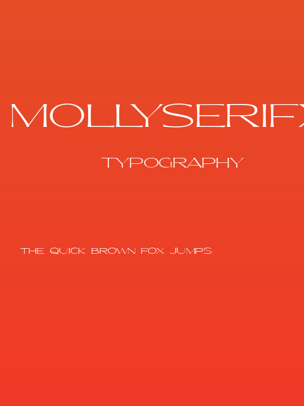 MollySerifXEPERSONAL-Thin Poster