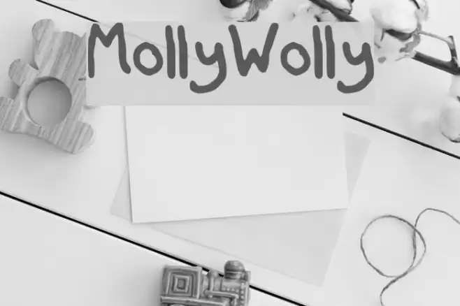MollyWolly Font examples