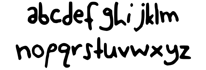 MollyWolly Font LOWERCASE