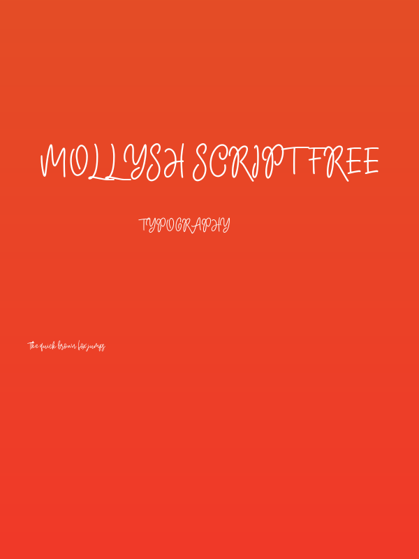 Mollysh Script Free Poster