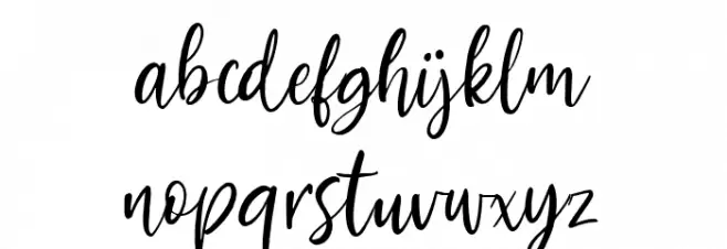 Mollywood Caratteri MINUSCOLO