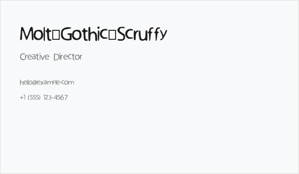 Molt_Gothic_Scruffy Business Card