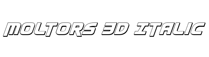 Moltors 3D Italic  Fuentes Gratis Descargar