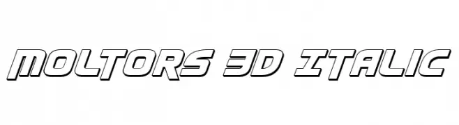 Moltors 3D Italic  Descarca Fonturi Gratis