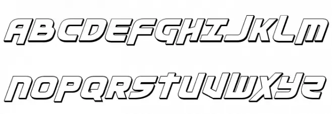 Moltors 3D Italic Шрифта ВЕРХНИЙ