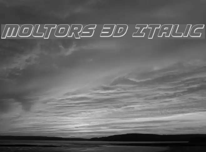 Moltors 3D Italic Font examples