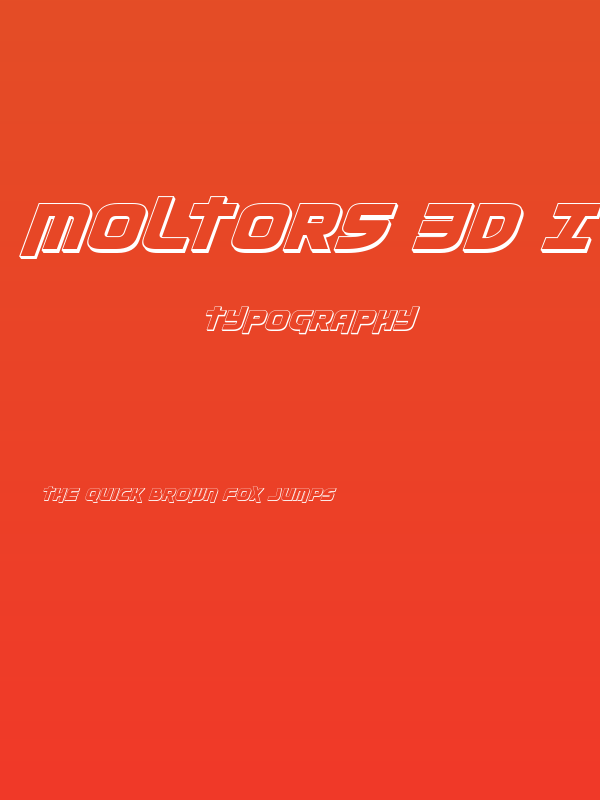 Moltors 3D Italic Poster