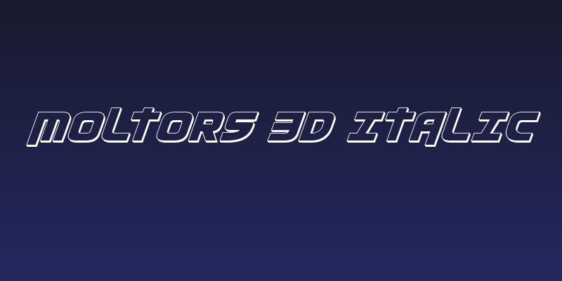 Moltors 3D Italic Social Header